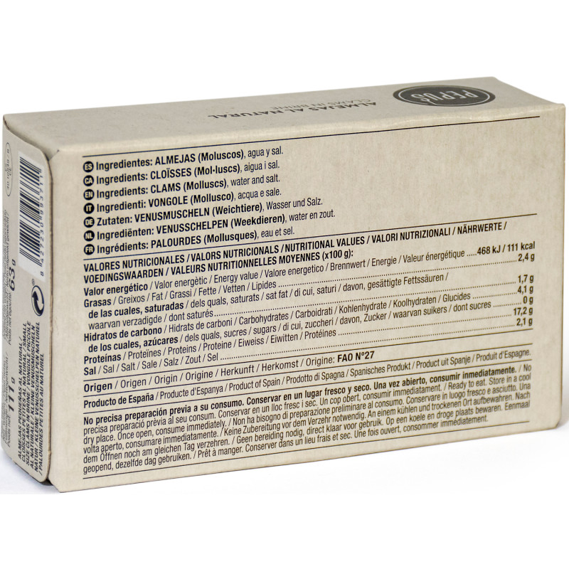 ALMEJAS AL NATURAL PEQUEÑAS OL-120