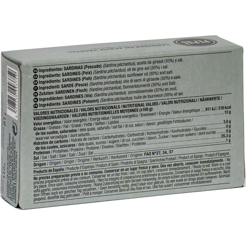 SARDINAS EN ACEITE VEGETAL OL-120