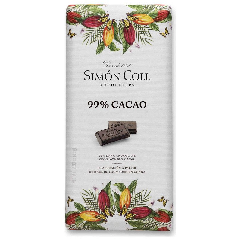 CHOCOLATE 99% CACAO TABLETA 85 g.