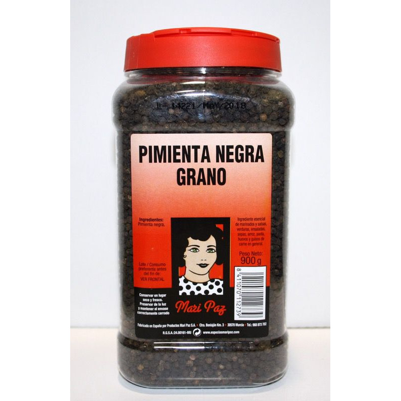 PIMIENTA NEGRA GRANO BOTE 12/800g
