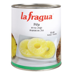 PIÑA EN SU JUGO 50-65 RODAJAS LATA 6/3Kg