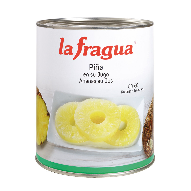 PIÑA EN SU JUGO 50-65 RODAJAS LATA 6/3Kg