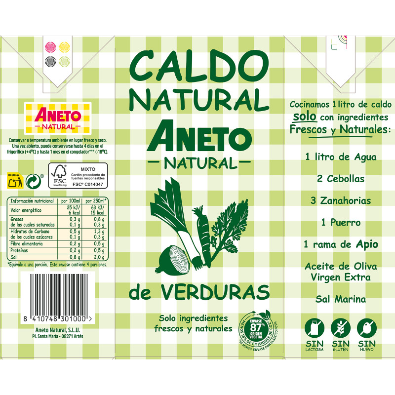 CALDO DE VERDURAS BRICK 1L