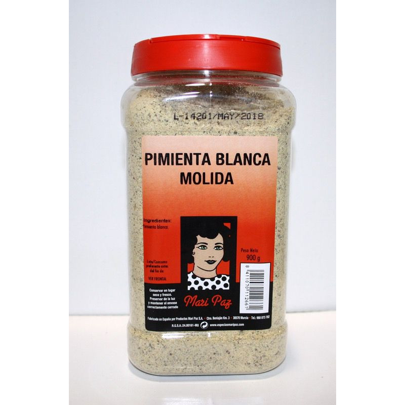 PIMIENTA BLANCA MOLIDA BOTE 12/900g