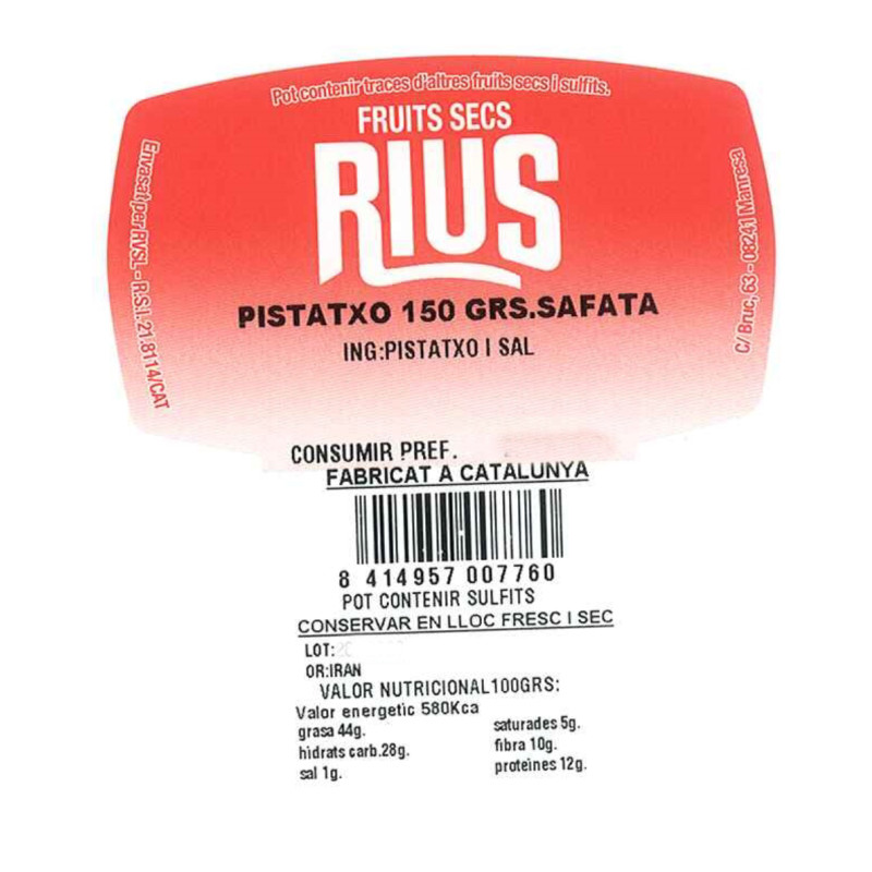 PISTACHOS BANDEJA 150 g.