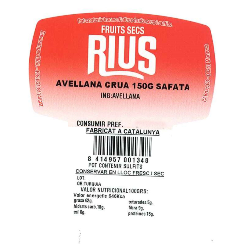 ALMENDRA CRUDA BANDEJA 150g