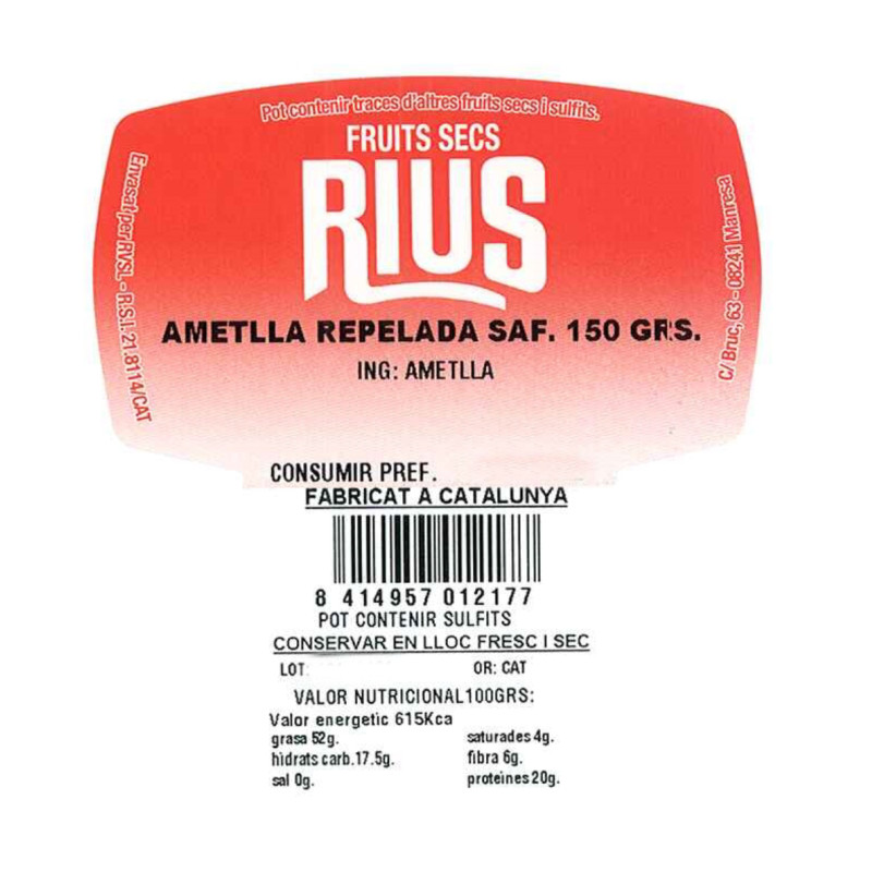 AVELLANA TOSTADA PELADA BANDEJA 150GR