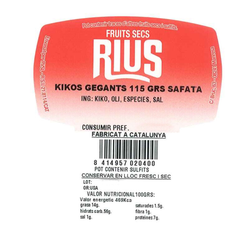 KIKO GIGANTE BANDEJA 125g.