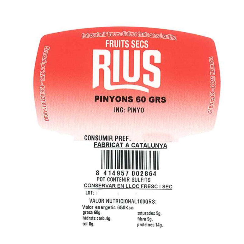 PIÑONES BANDEJA 70GR