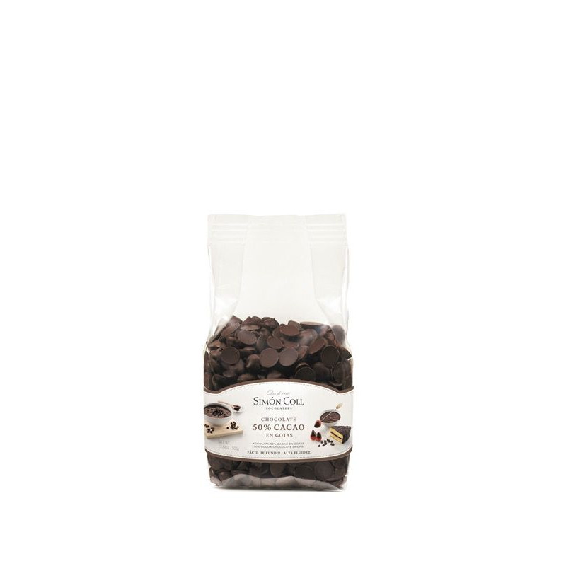 CHOCOLATE 50% COBERTURA EN GOTAS BOLSA 12/500g