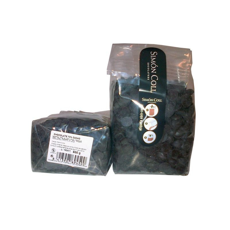 CHOCOLATE COBERTURA 70% GOTAS 12/500 gr.