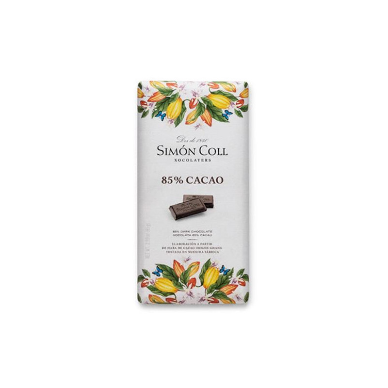 CHOCOLATE 85% CACAO TABLETA 85 g.