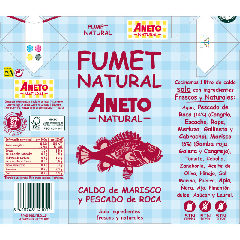 FUMET DE MARISC I PEIX DE ROCA BRICK 1l.