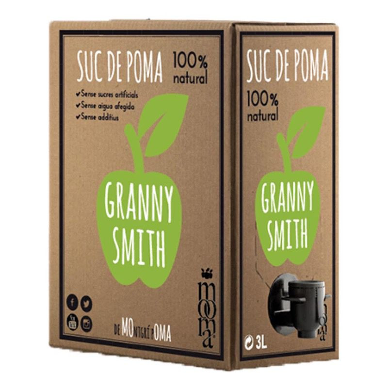 ZUMO DE MANZANA GRANNY SMITH 100% NAT. BAG-IN-BOX 3L