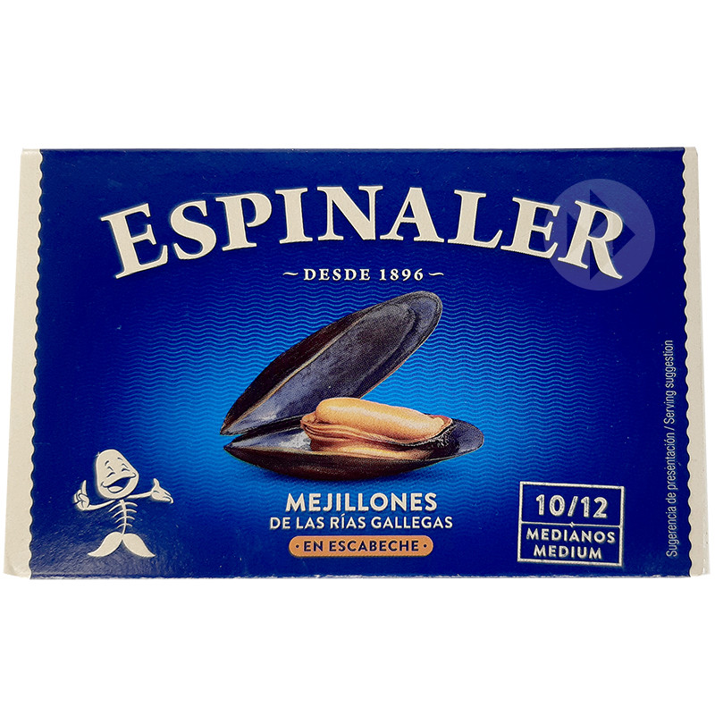 MEJILLONES EN ESCABECHE 10/12 LATA OL-120