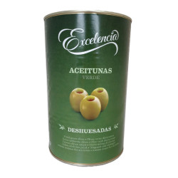 ACEITUNAS VERDES MANZANILLA DESHUESADAS 180/200 LATA 3/5Kg