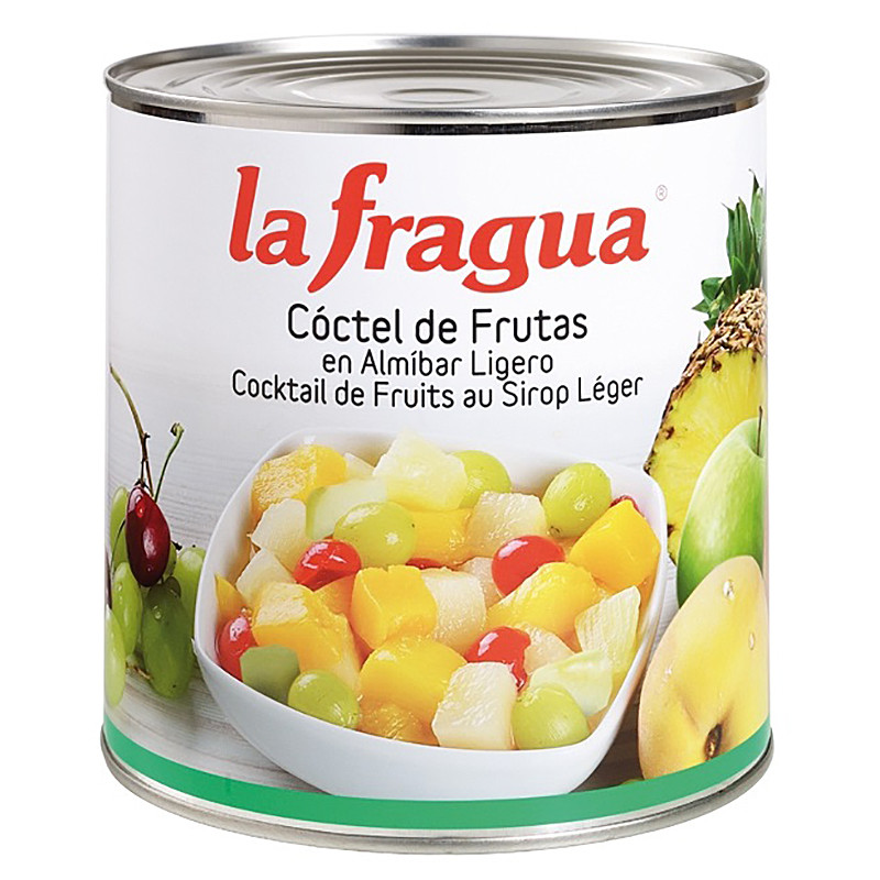 CÓCTEL 5 FRUTAS EN ALMIBAR LIGERO LATA 6/3Kg