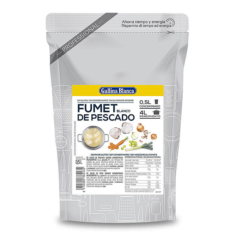 CALDO PESCADO BLANCO CONCENTRADO 6/500ml (1=8L)
