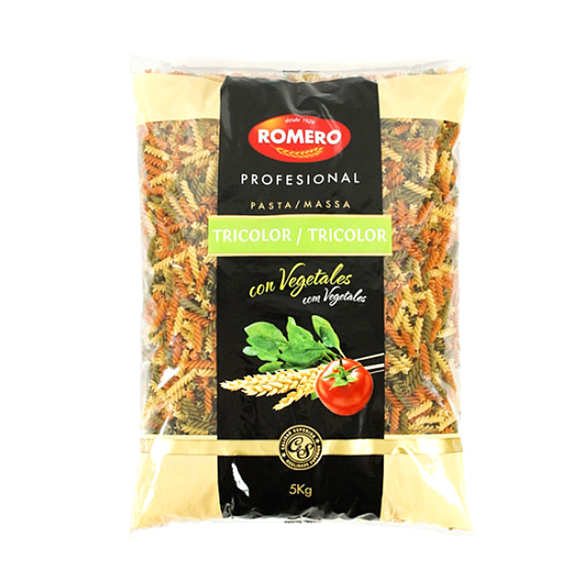 PASTA ESPIRALES CON VEGETALES BOLSA 5Kg