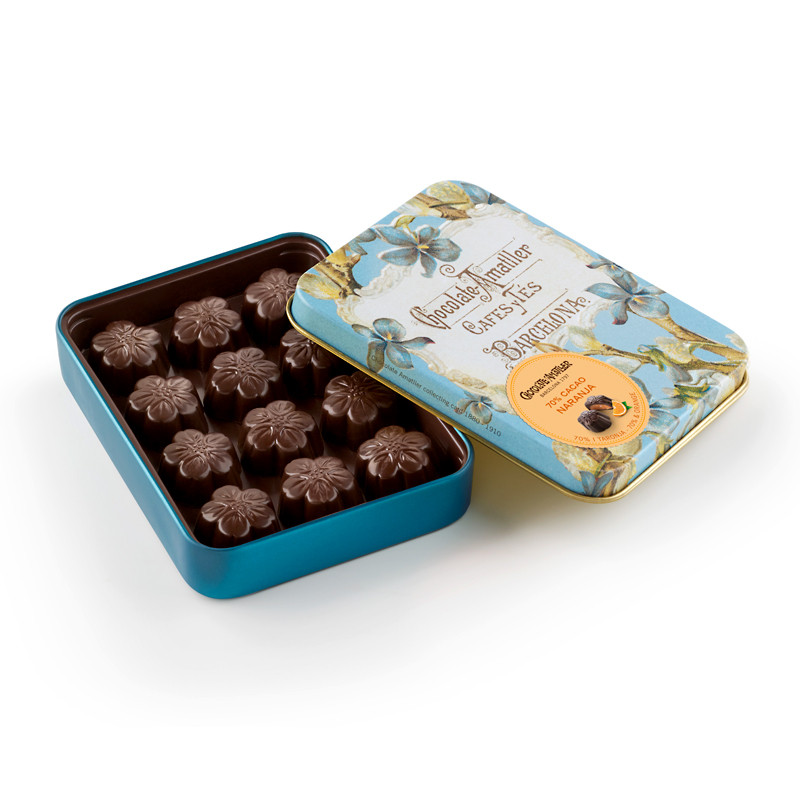 FLORES CHOC. 70% CACAO / NARANJA 5/72g