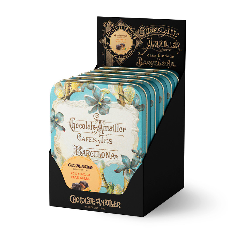 FLORES CHOC. 70% CACAO / NARANJA 5/72g