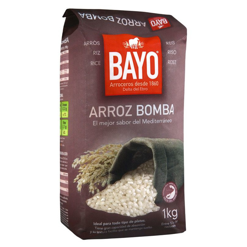 ARROZ BOMBA BAYO BOLSA 12/1 Kg.