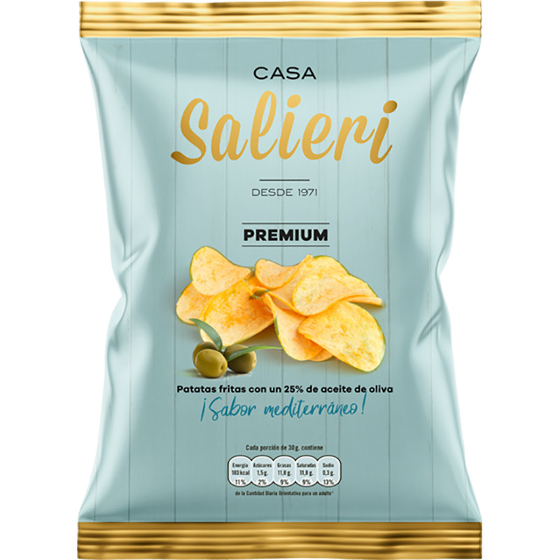 PATATAS CHIPS PREMIUM 30% ACEITE OLIVA 10/150g