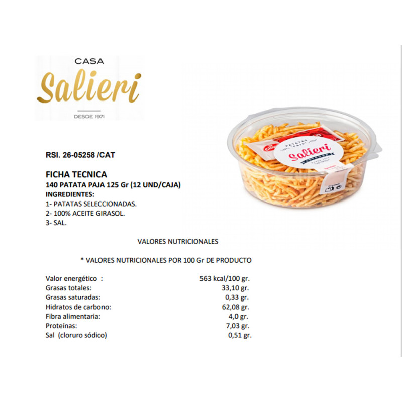 PATATAS PAJA BANDEJA 125gr.