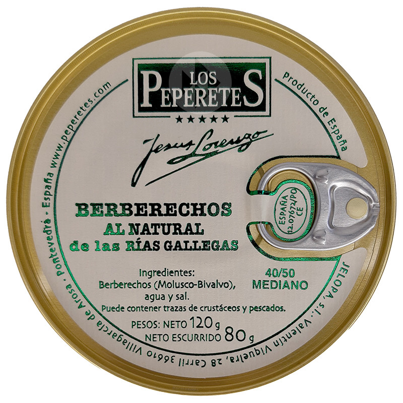 BERBERECHOS AL NATURAL 40/50 PIEZAS RO-120