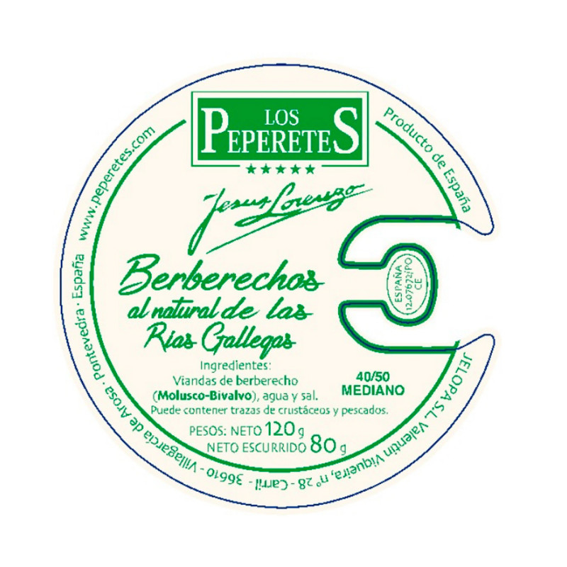 BERBERECHOS AL NATURAL 40/50 PIEZAS RO-120