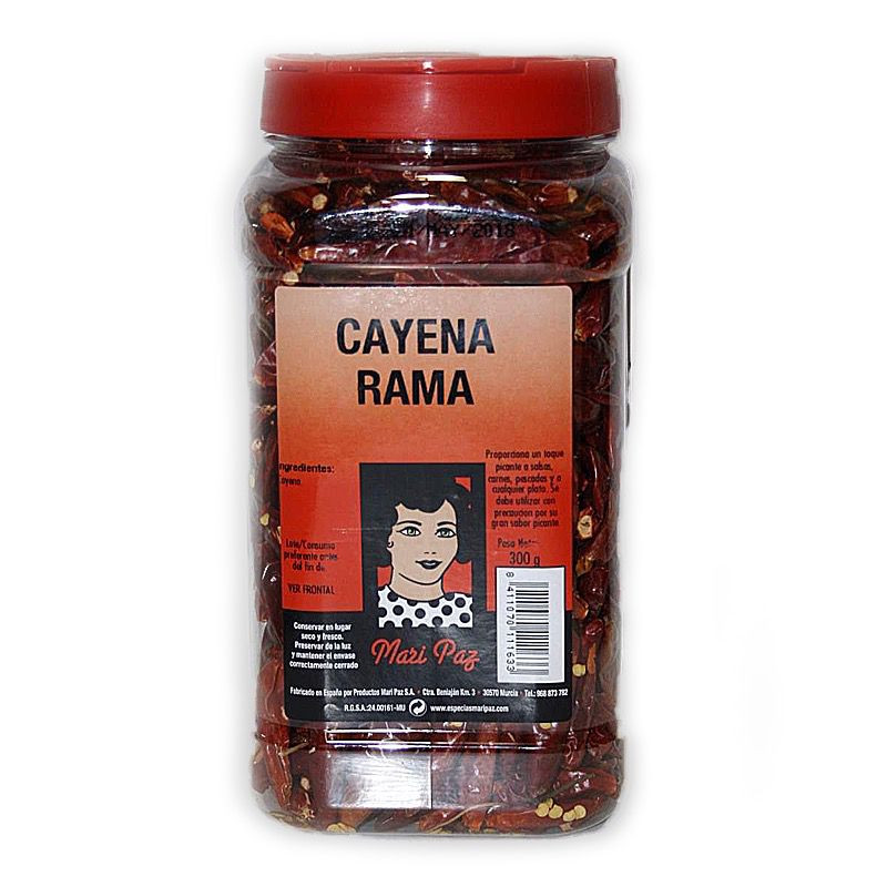 PIMIENTOS CAYENA ENTEROS BOTE 12/300g